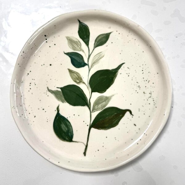 Plato cerámica vegetal