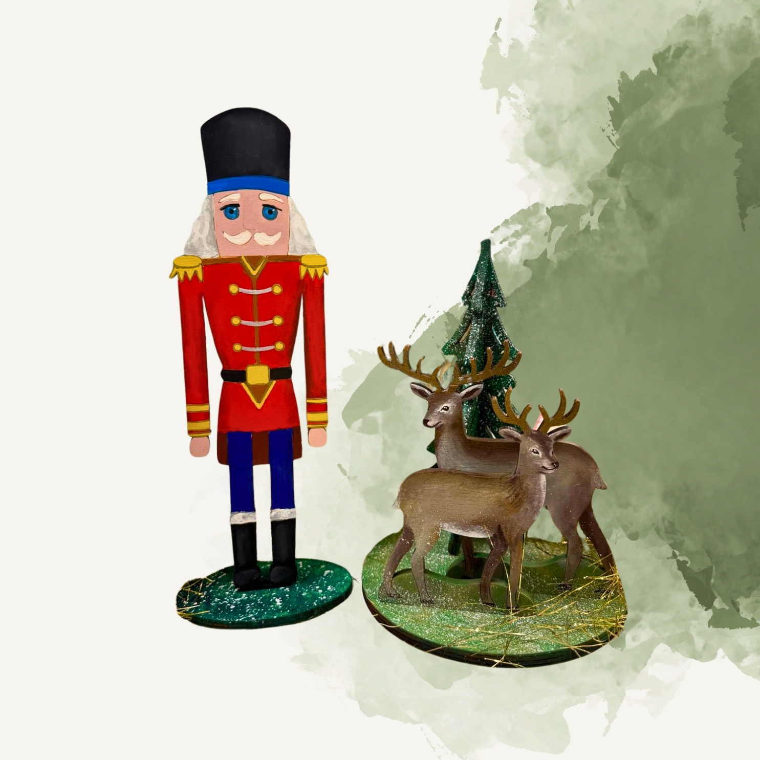 figuras decoradas navideñas